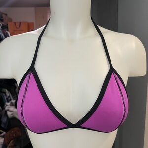 Xhilaration Purple & Black Bikini Top